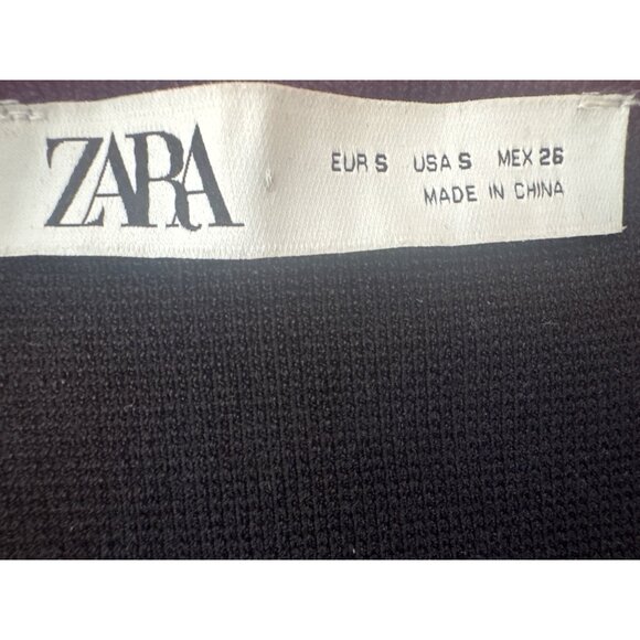 ZARA Black Small Vest With Button Closure Fitted Knit Design - Picture 3 of 14